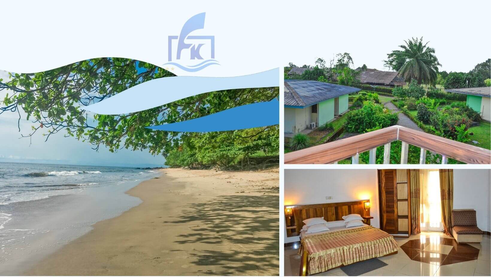 10 raisons de visiter Kribi , avec Framotel. découvrez ses Plage jardin et Chambre d'hôtel